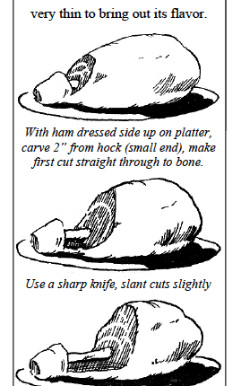holiday ham carving