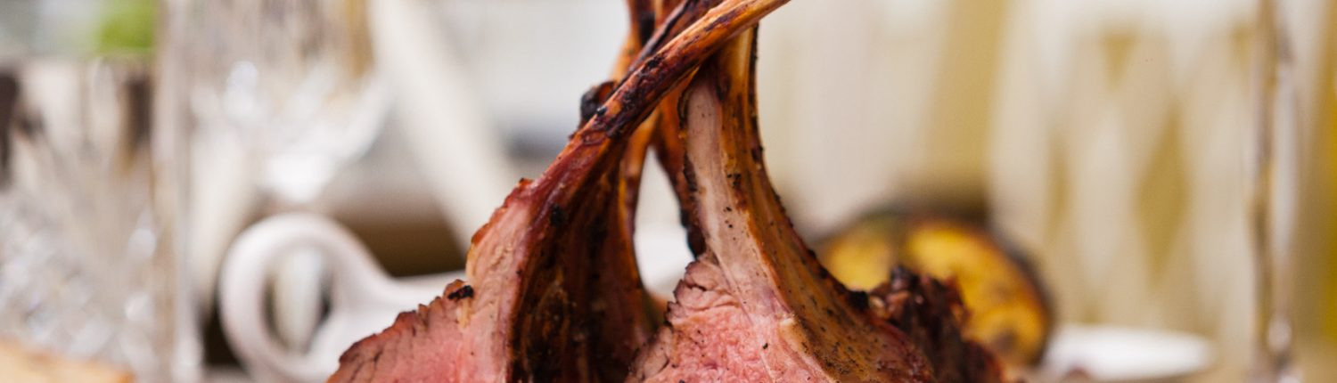 lamb chops sizzled in garlic