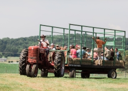 Farm Tour out in the field