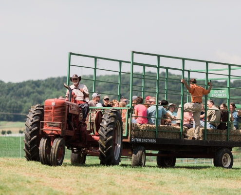 Farm Tour out in the field