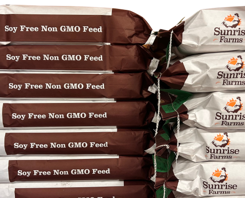 Non-GMO Soy Free Feed Stack of Soy Free Non-GMO Feed