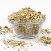 Soy Free Goat Feed in a bowl